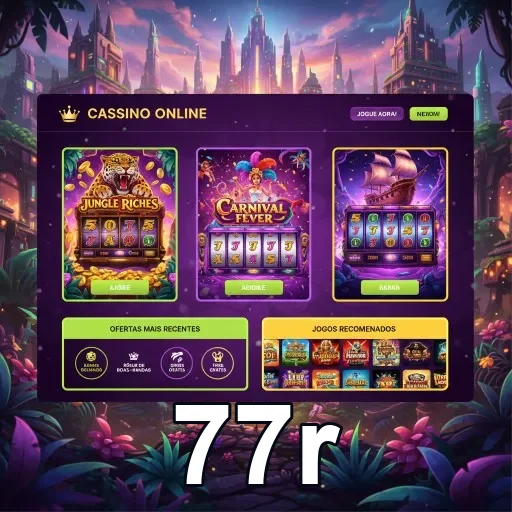 Ilustração de Explore o aplicativo cassino 77r e jogue com segurança