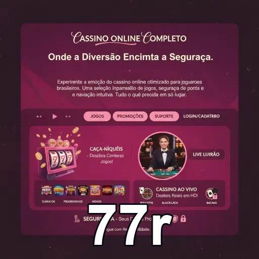 Ilustração de Explore os slots e VIP no 77r com pagamentos rápidos